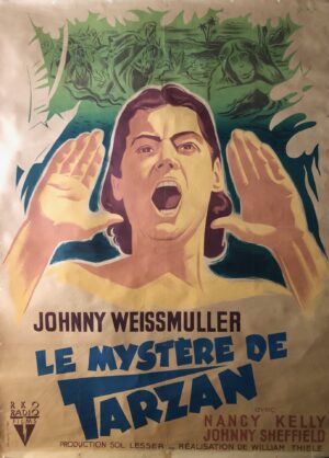 Affiche Le Mystère de Tarzan jhonny weismuller