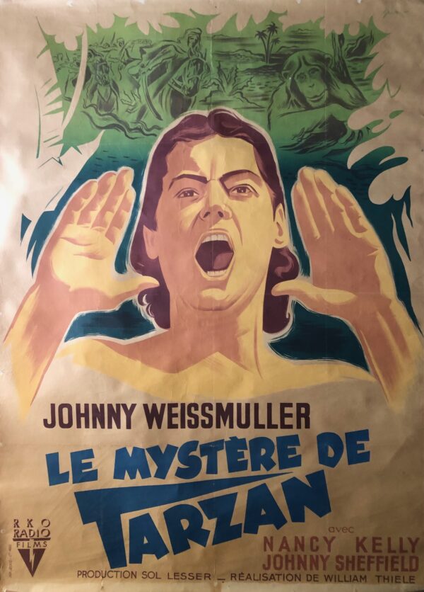 Affiche Le Mystère de Tarzan jhonny weismuller