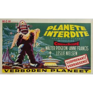 PLANETE INTERDITE Forbidden Planet Belgian Movie Poster Robby Robot