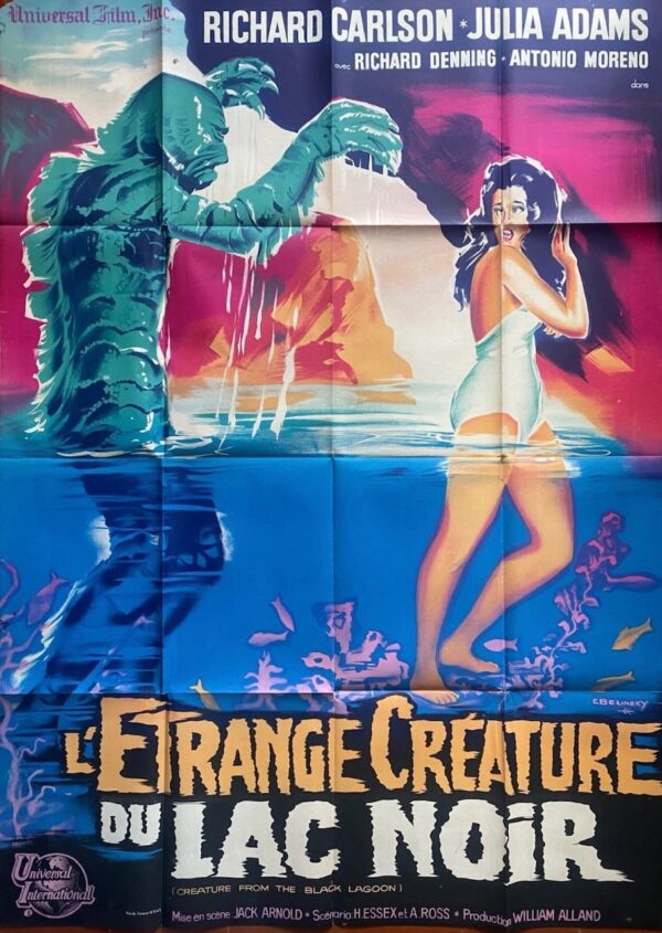Affiche cinéma L'Étrange Créature du lac noir